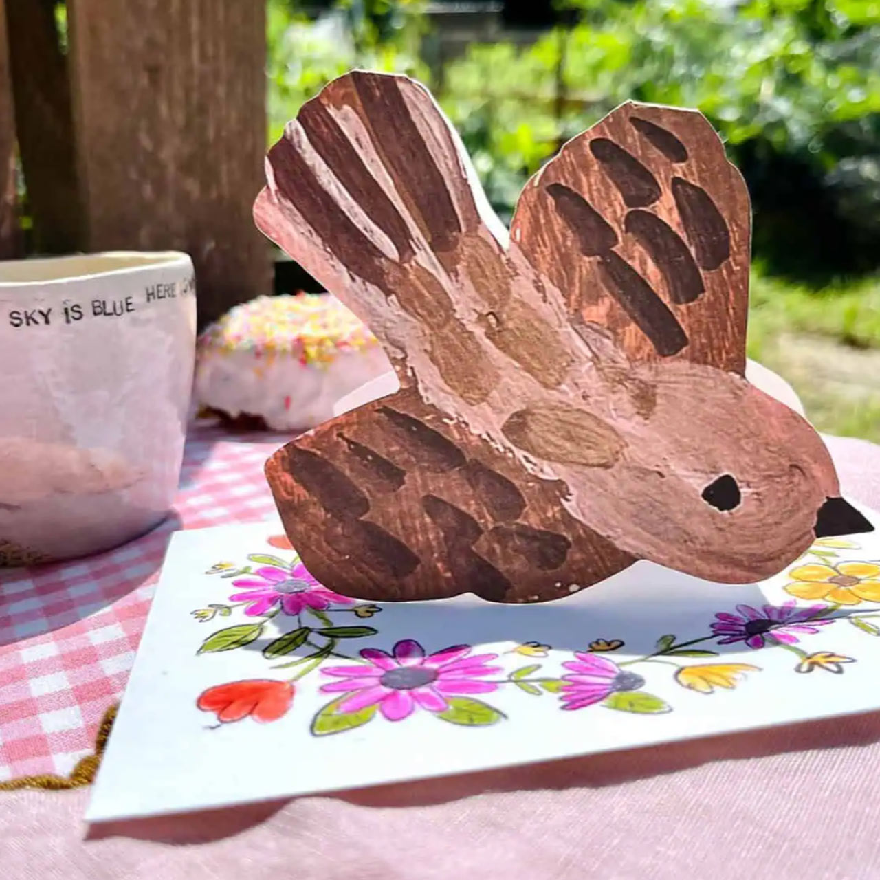 Swooping Bird Die Cut Greeting Card