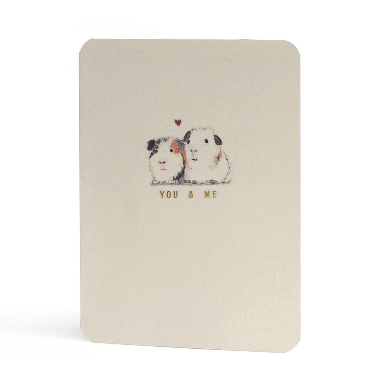 You and Me Guinea Pigs Gold Foil Card