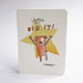 An A6 congratulations card with rounded corners, featuring a hand-drawn illustration of an orange dog jumping in front of a yellow star with the text 'you DID IT!' on a white background.