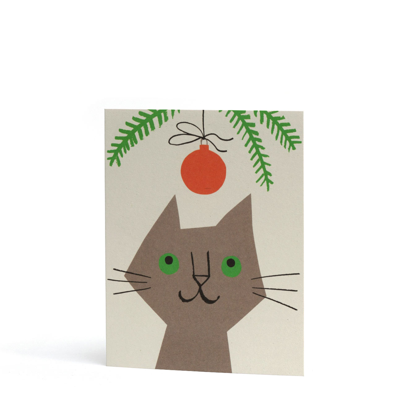 Festive Feline Mini Christmas Card