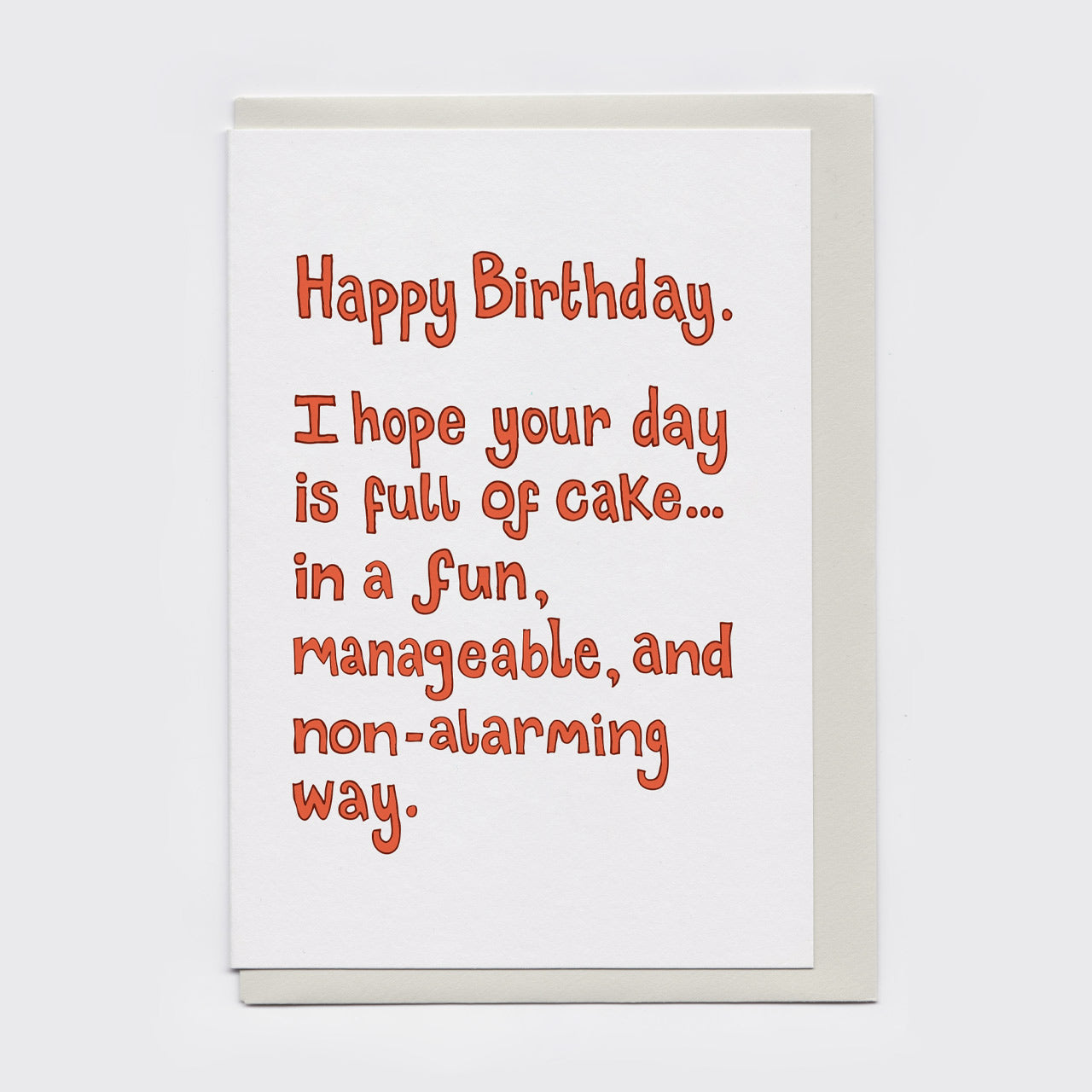 Manageable Cake Card
