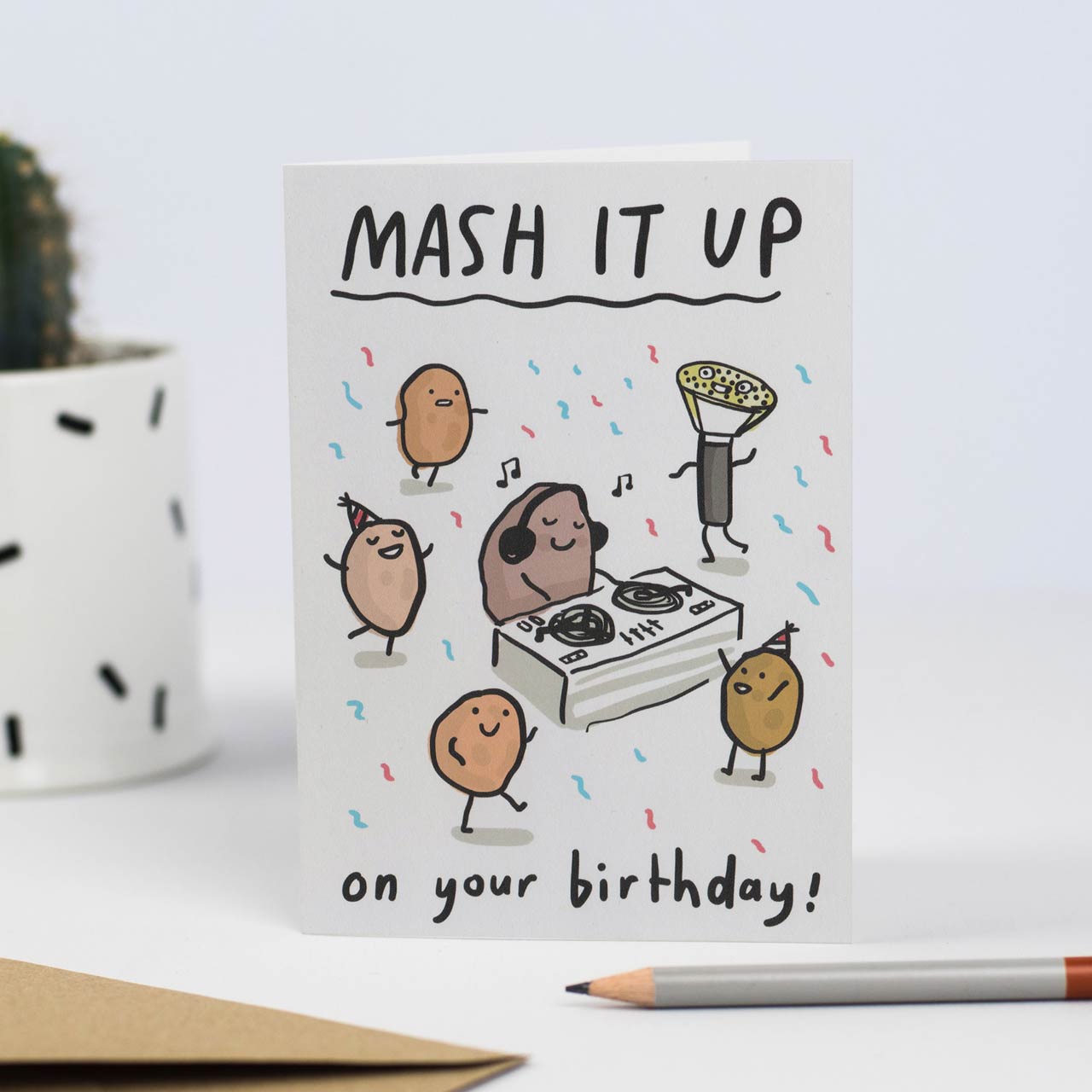 Mash It Up Birthday Greeting Card