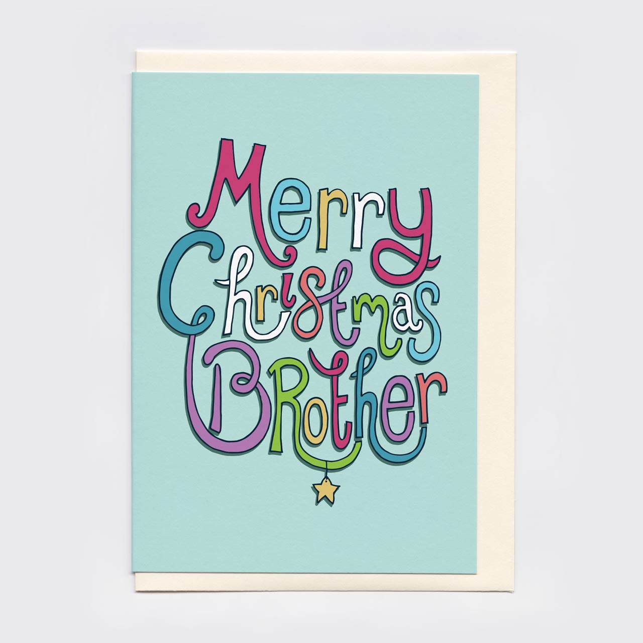 Brother Merry Christmas Multicoloured Card