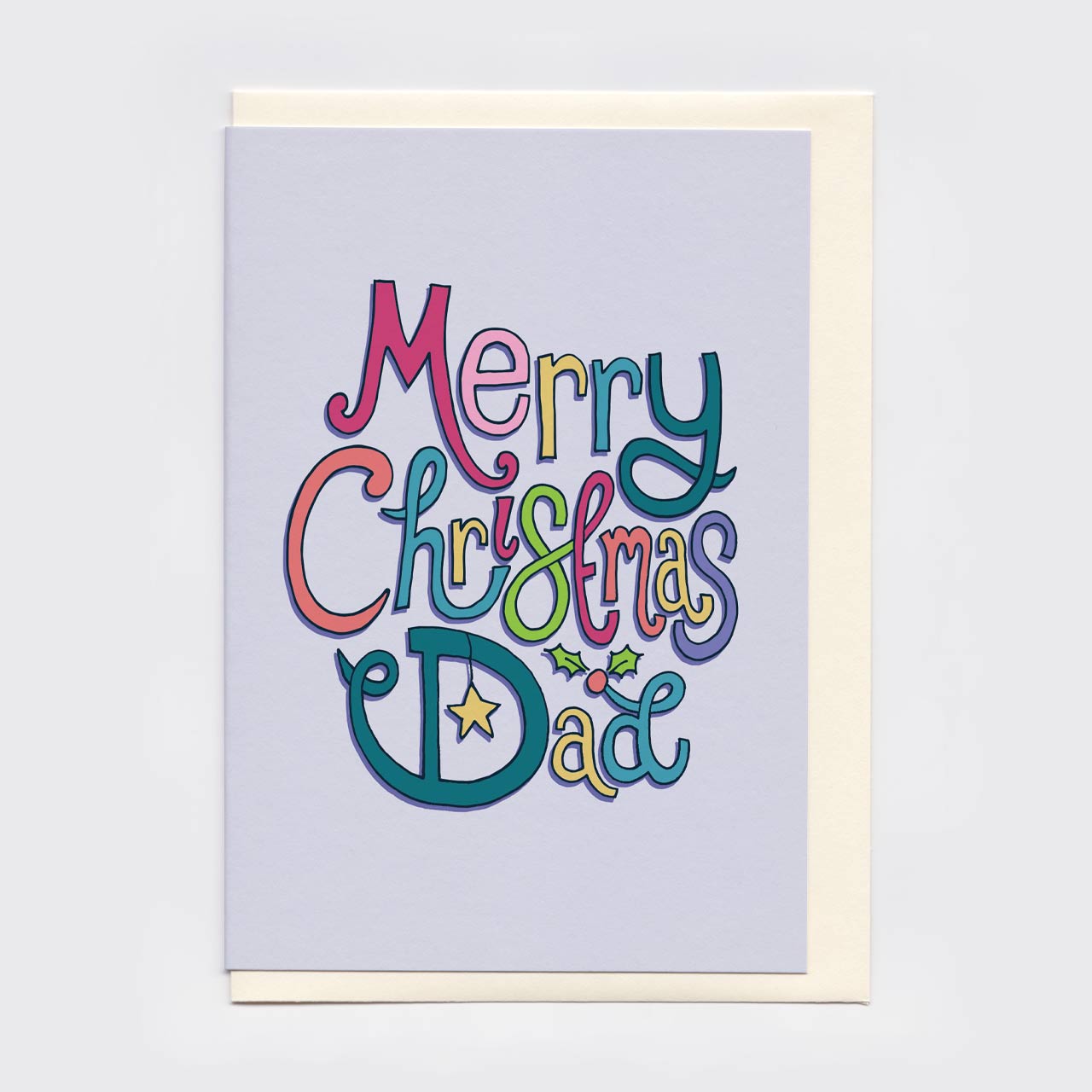 Dad Merry Christmas Multicoloured Card