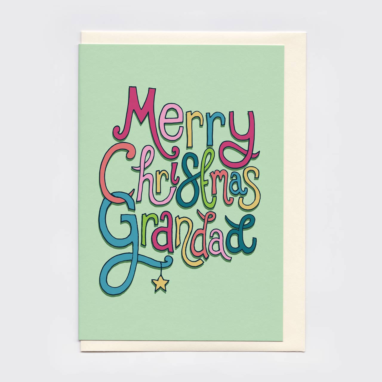 Grandad Merry Christmas Multicoloured Card