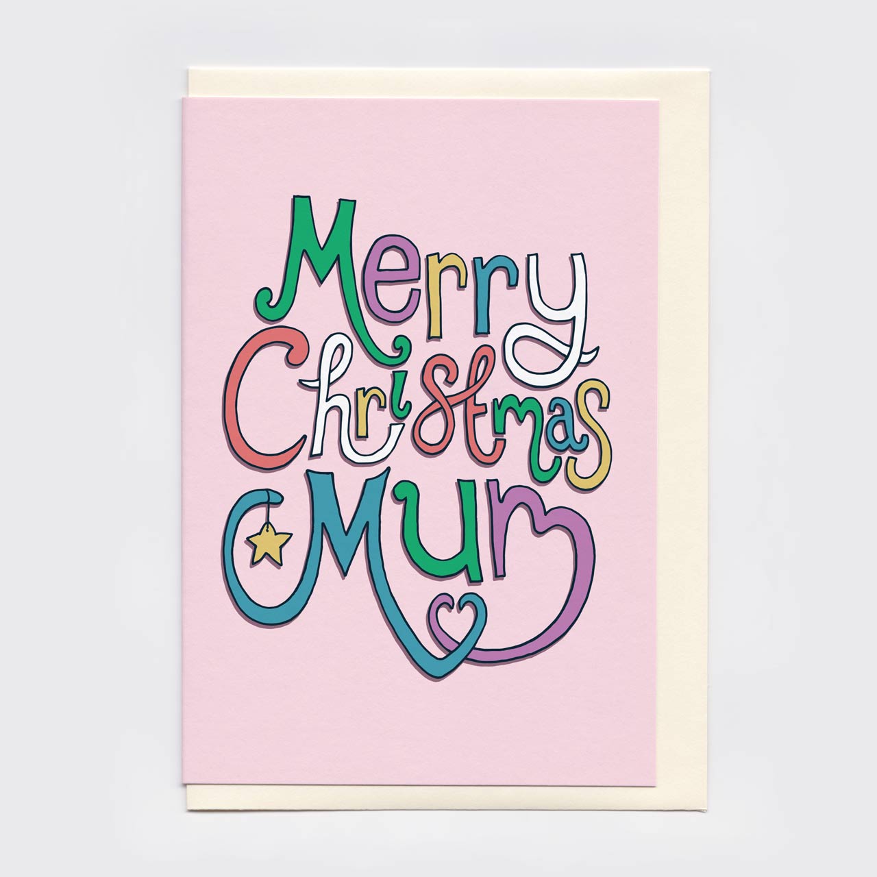 Mum Merry Christmas Multicoloured Card