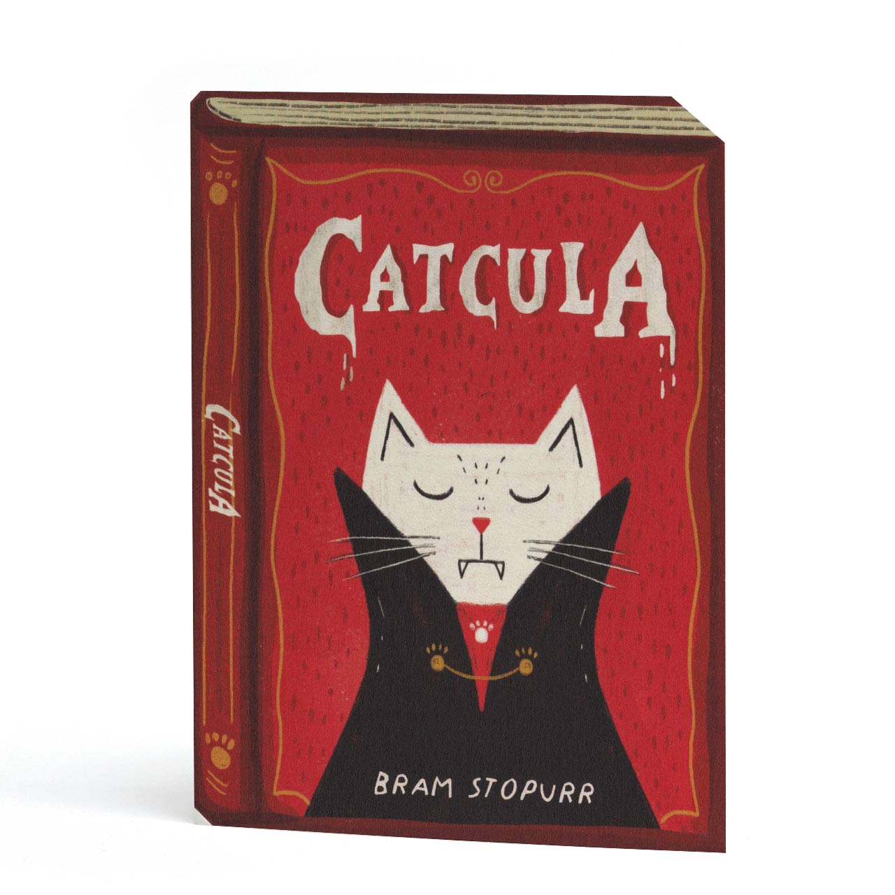 Catcula Dracula Cat Book Card