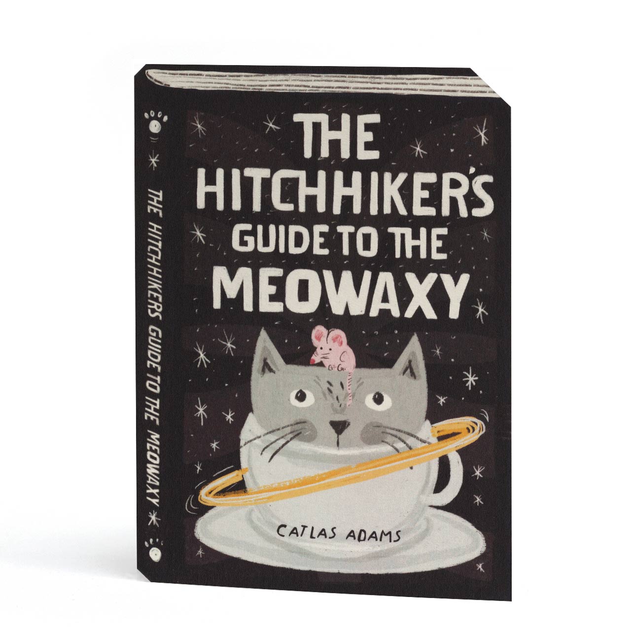 Hitchhiker's Guide to the Meowaxy Cat Book Card