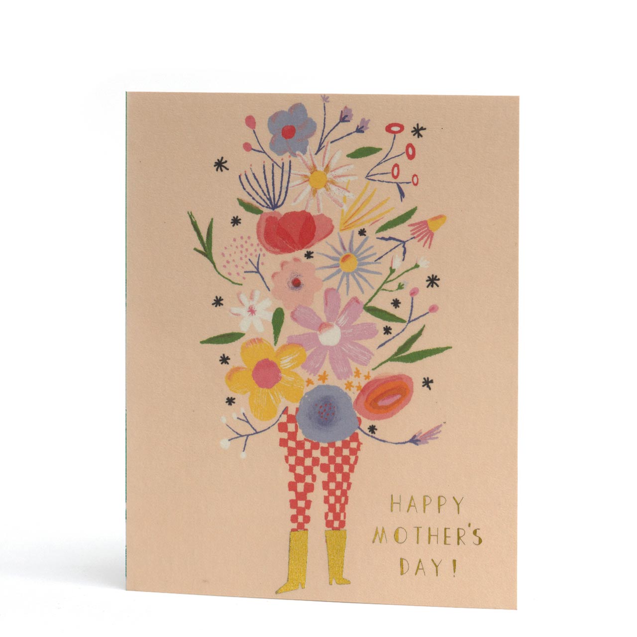 Flower Tower Mother's Day Gold Foil Greeting Card