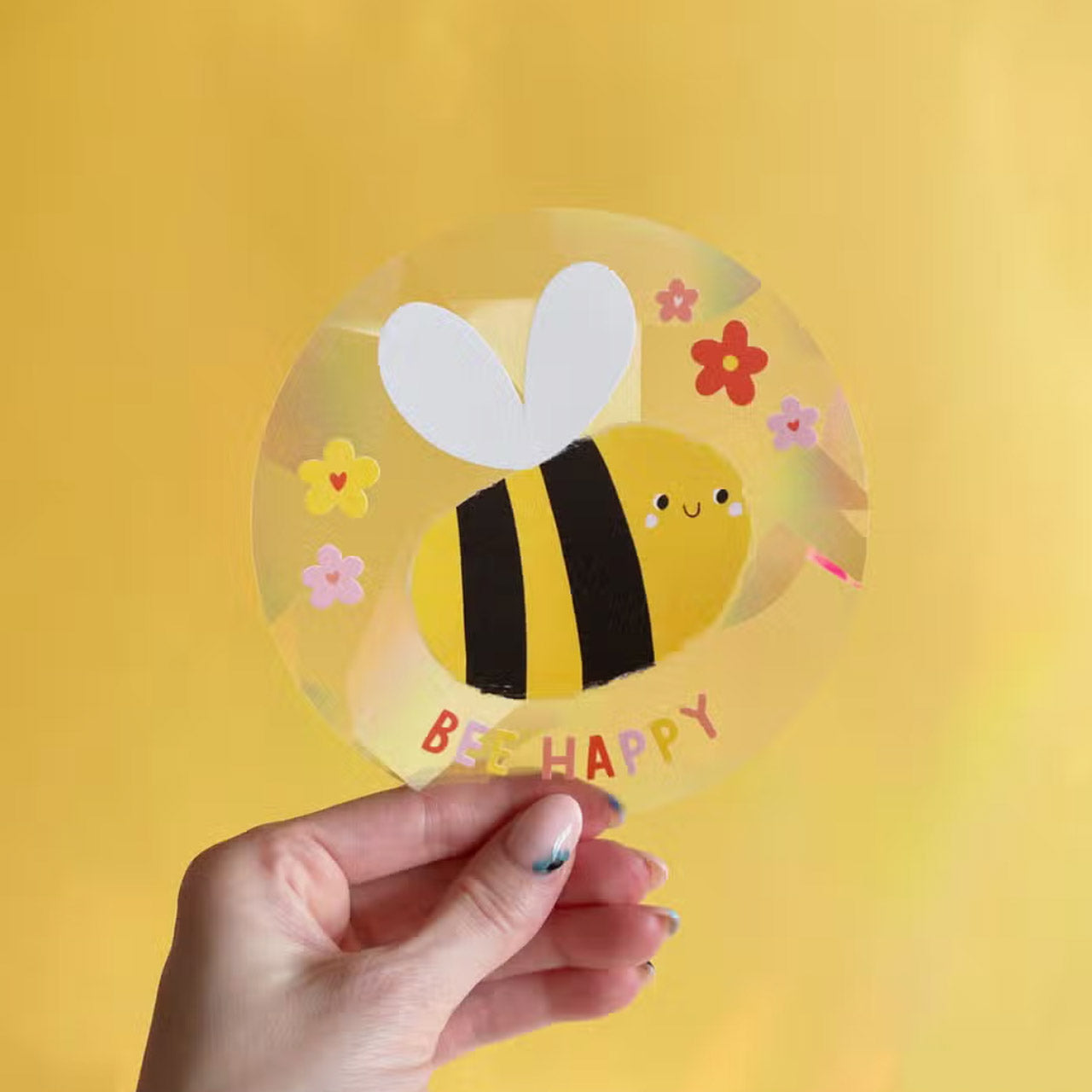 Bee Happy Suncatcher Window Sticker