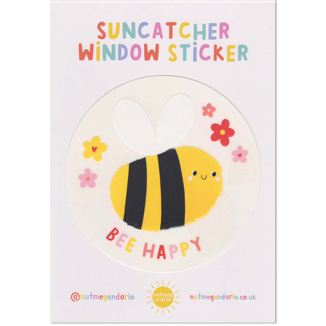 Bee Happy Suncatcher Window Sticker