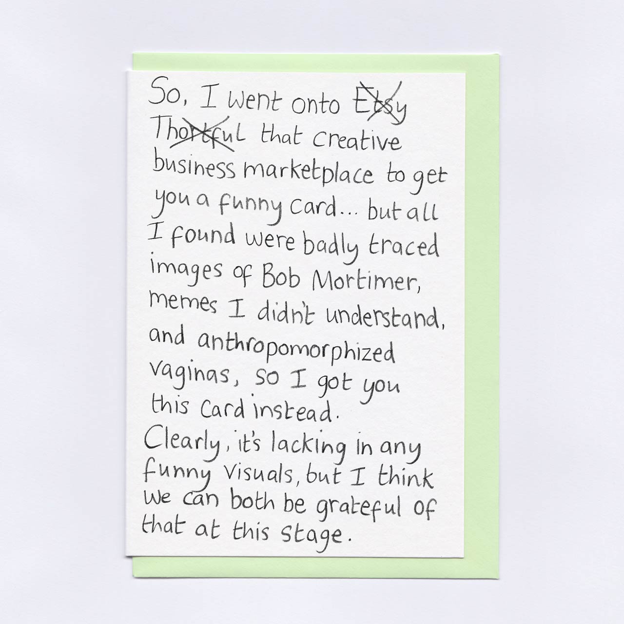 Bob Mortimer Vaginas Card