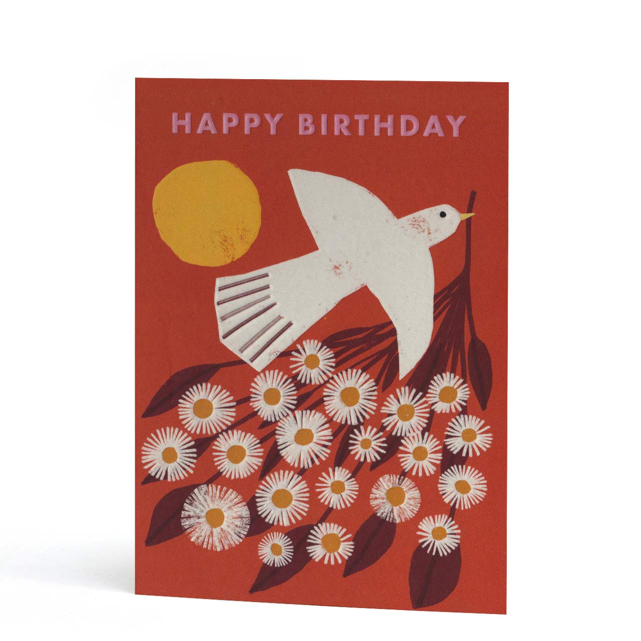 Birthday Dove and Flowers Card