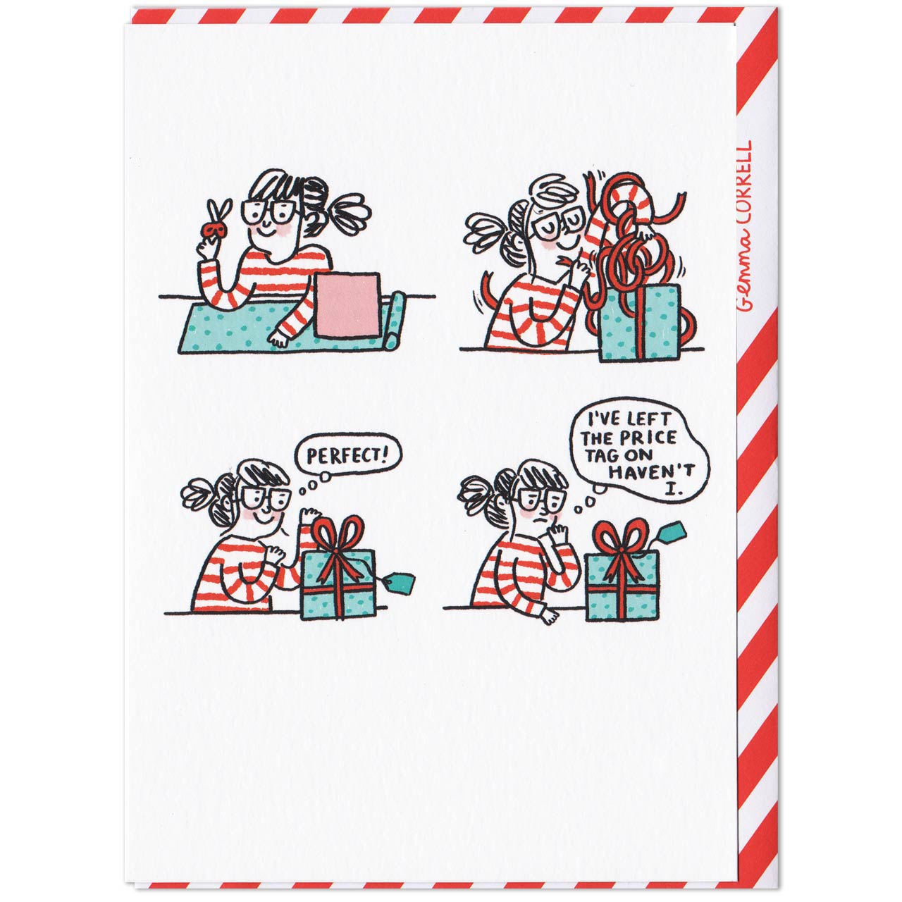 Wrapping Presents at Christmas Card