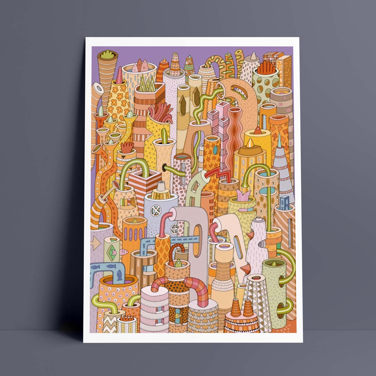 Vessel World A4 Abstract Print