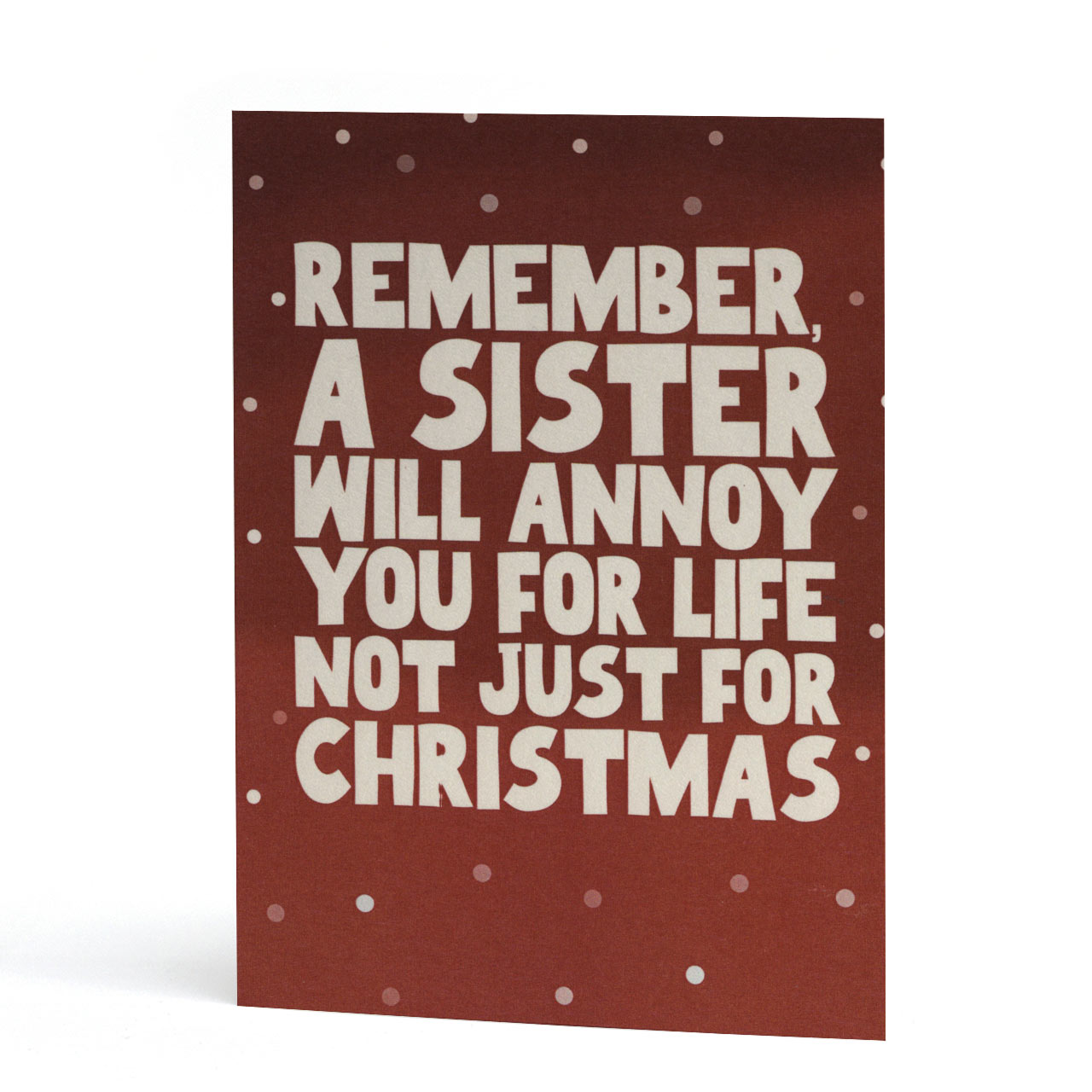 Sister for Life Christmas Card