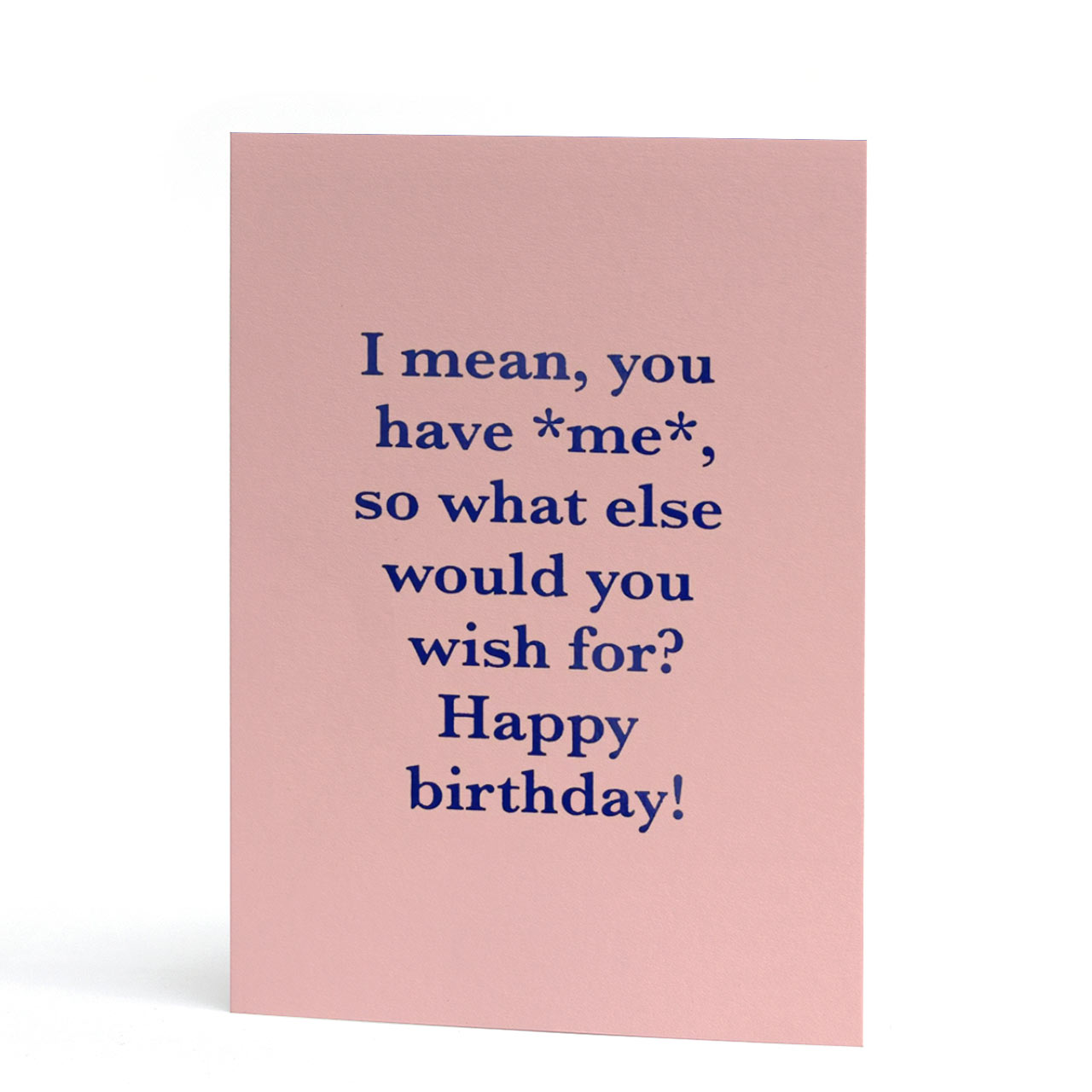 What Else Would You Wish For Blue Foil Birthday Card