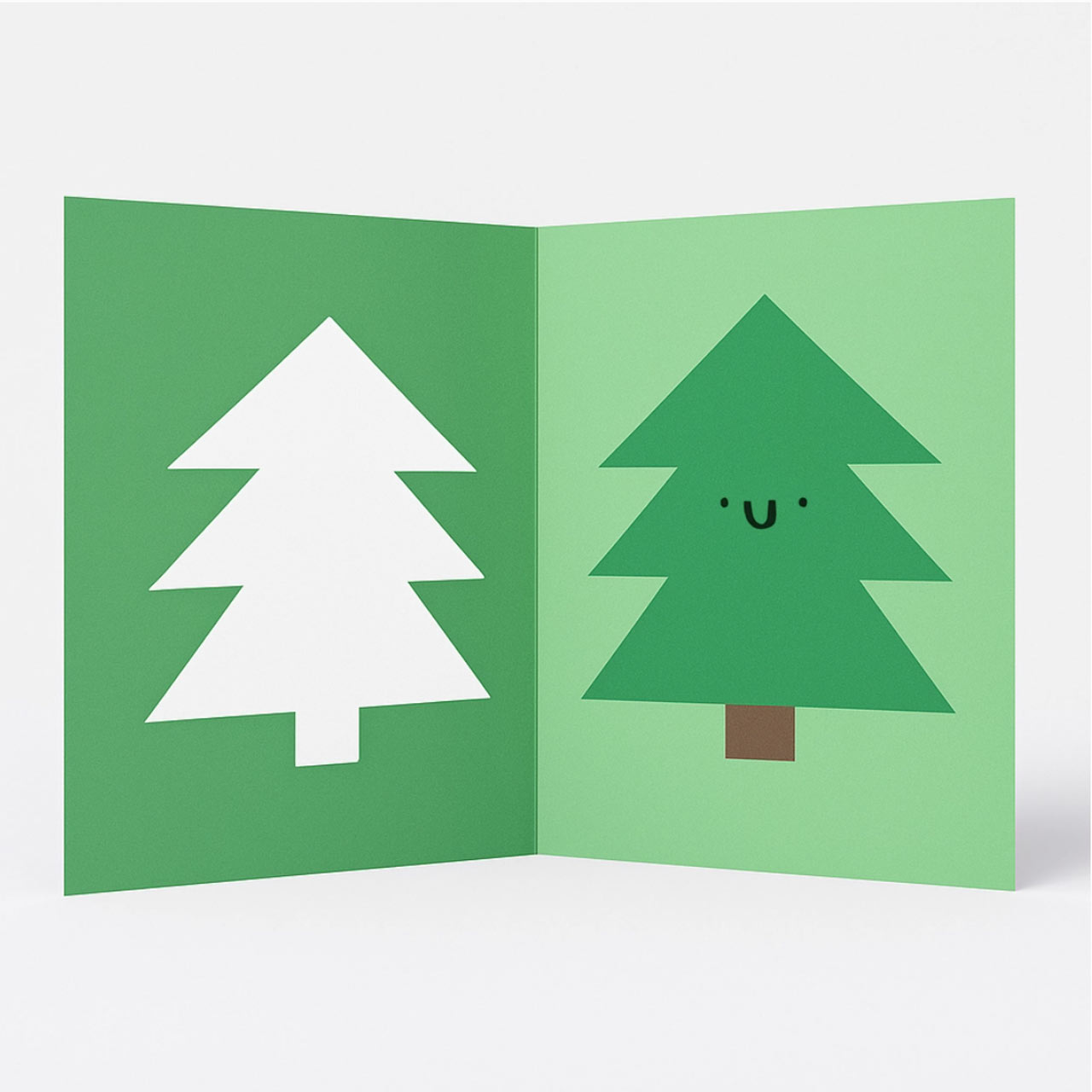 Christmas Tree Die Cut Card