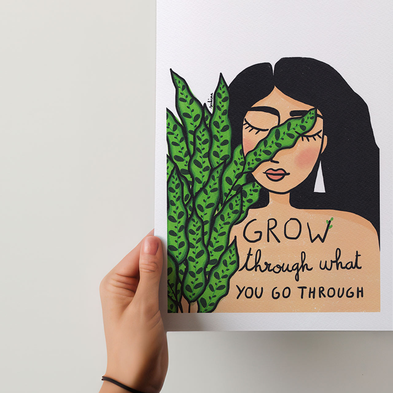 Grow Through What You Go Through A4 Art Print