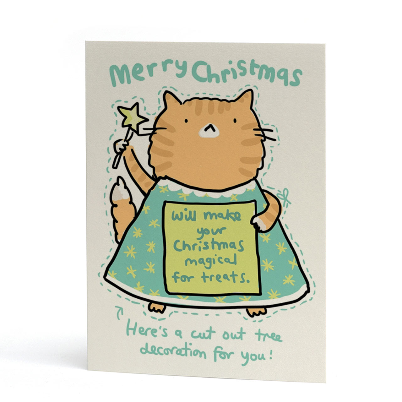 Tree Decoration Cat Christmas Card