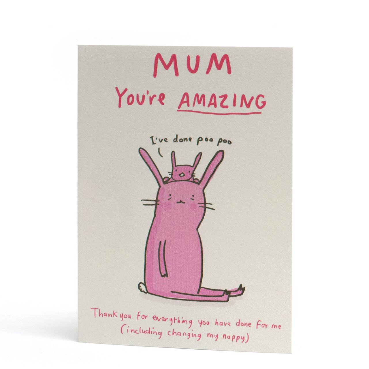 Mum You're Amazing Rabbit Greeting Card