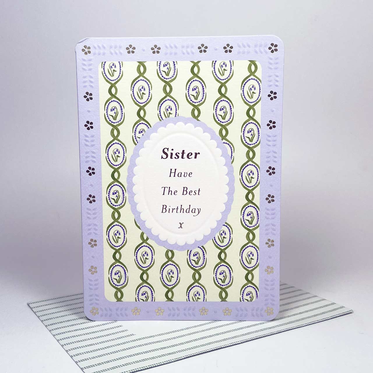 Sister Birthday Foil Embossed Card - SAMPLES SALE