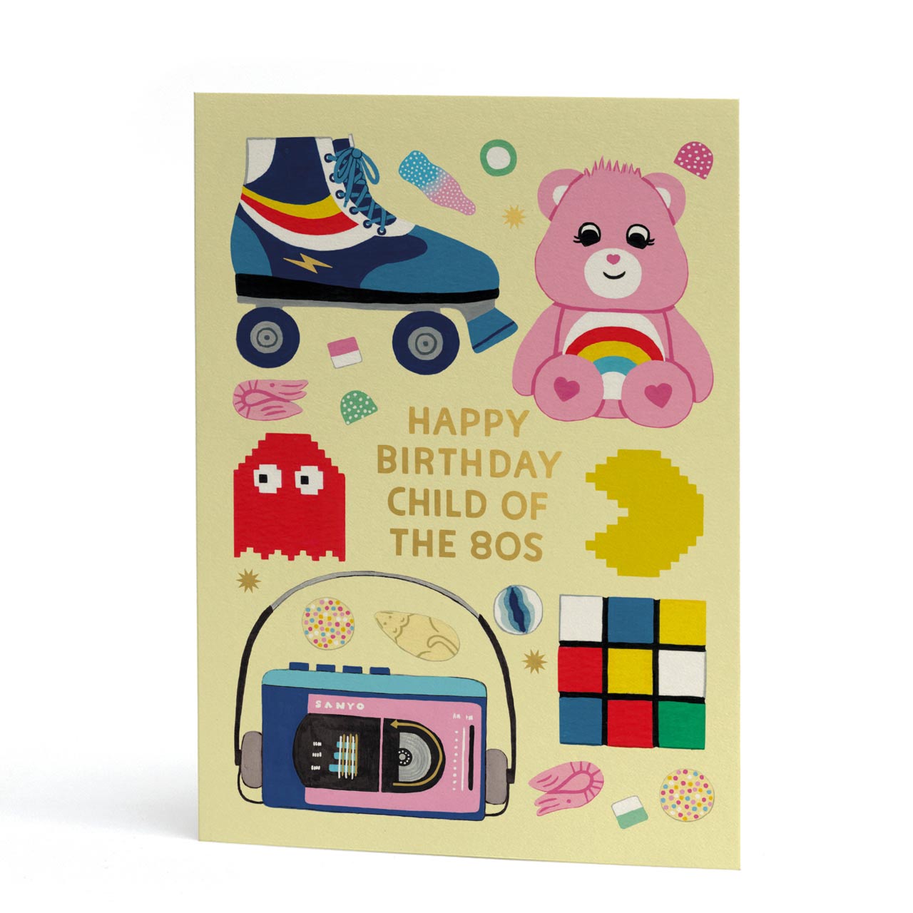 Child of The Eighties Gold Foil Birthday Card