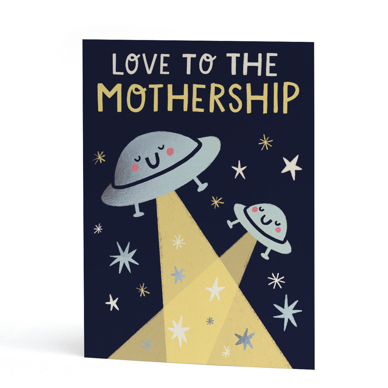 Mothership Silver Foil Greeting Card