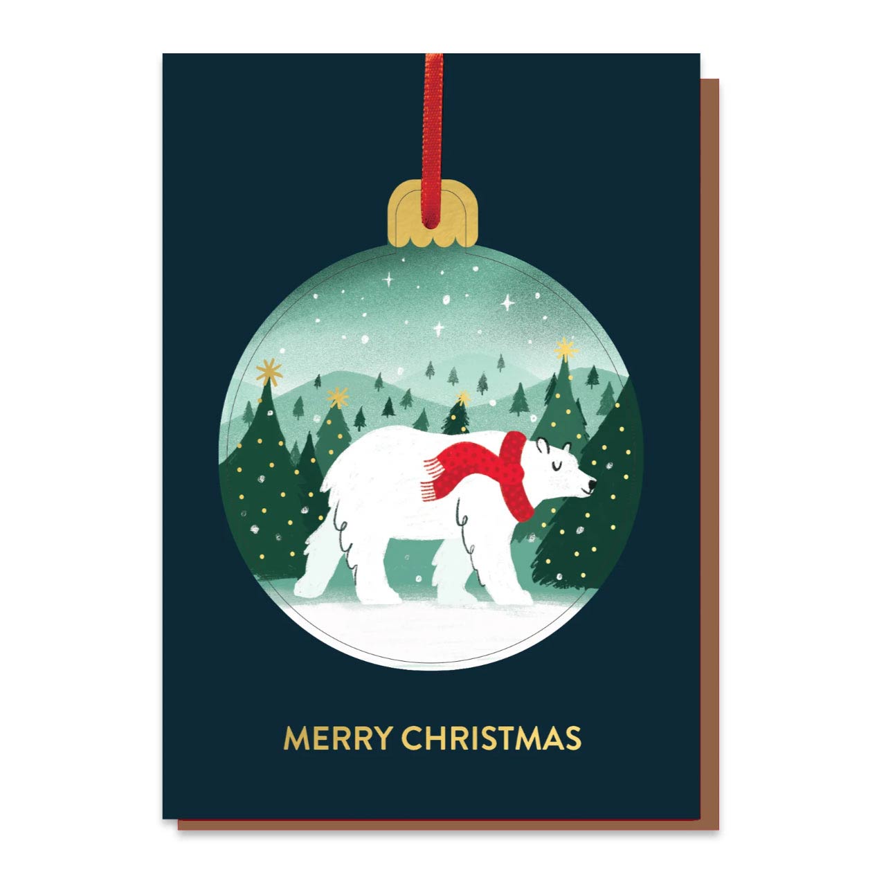 Polar Bear Pop Out Christmas Bauble Card