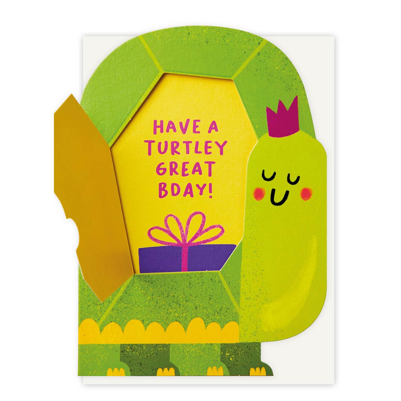 Turtley Great Birthday Die Cut Card