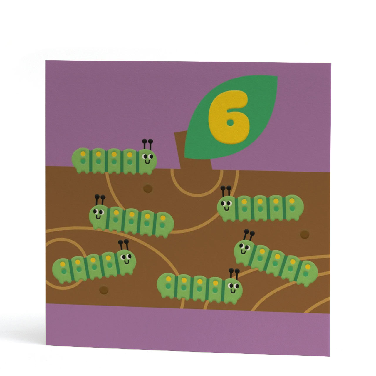 Sixth Birthday Caterpillars Card