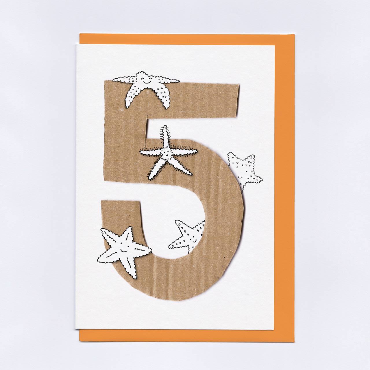 Age Five Starfish 5th Birthday Card