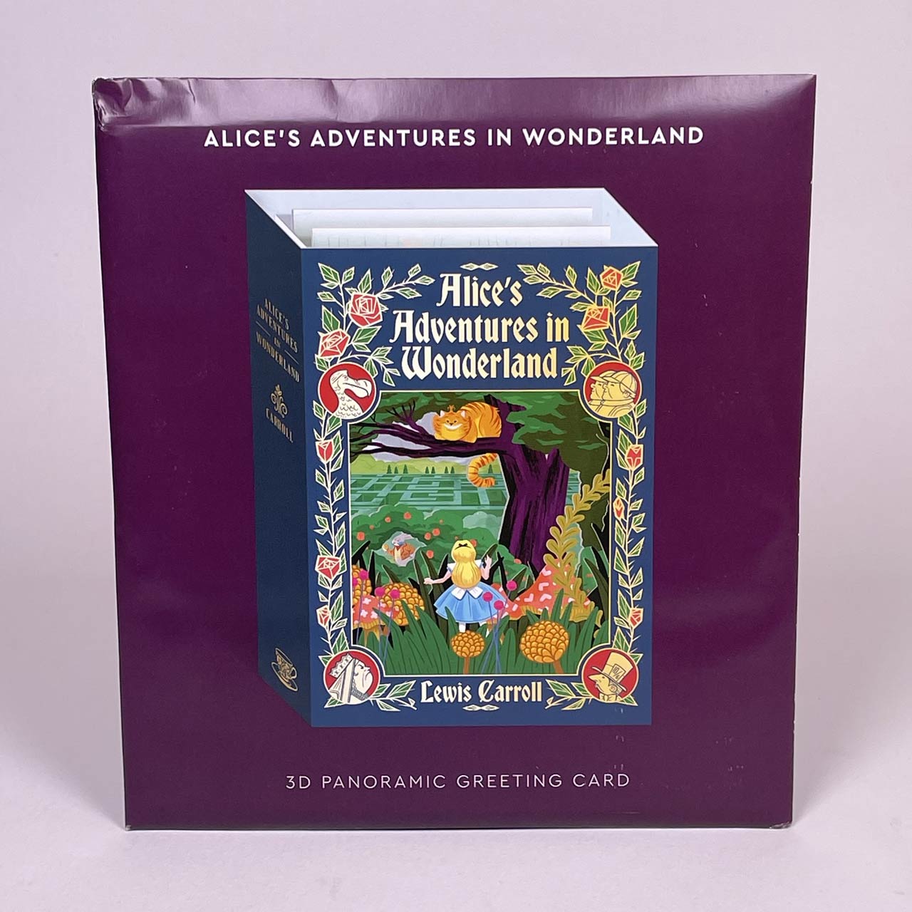3D Alice's Adventures in Wonderland Panoramic Greeting Card - SAMPLES SALE