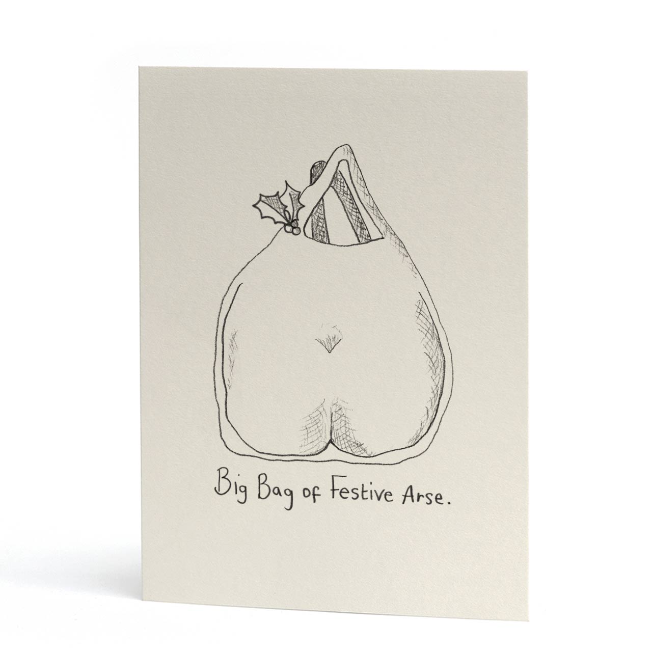 Big Bag of Festive Arse Christmas Card