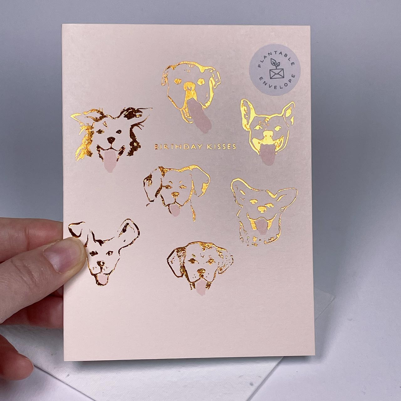 Birthday Kisses Copper Foil Card - SAMPLES SALE