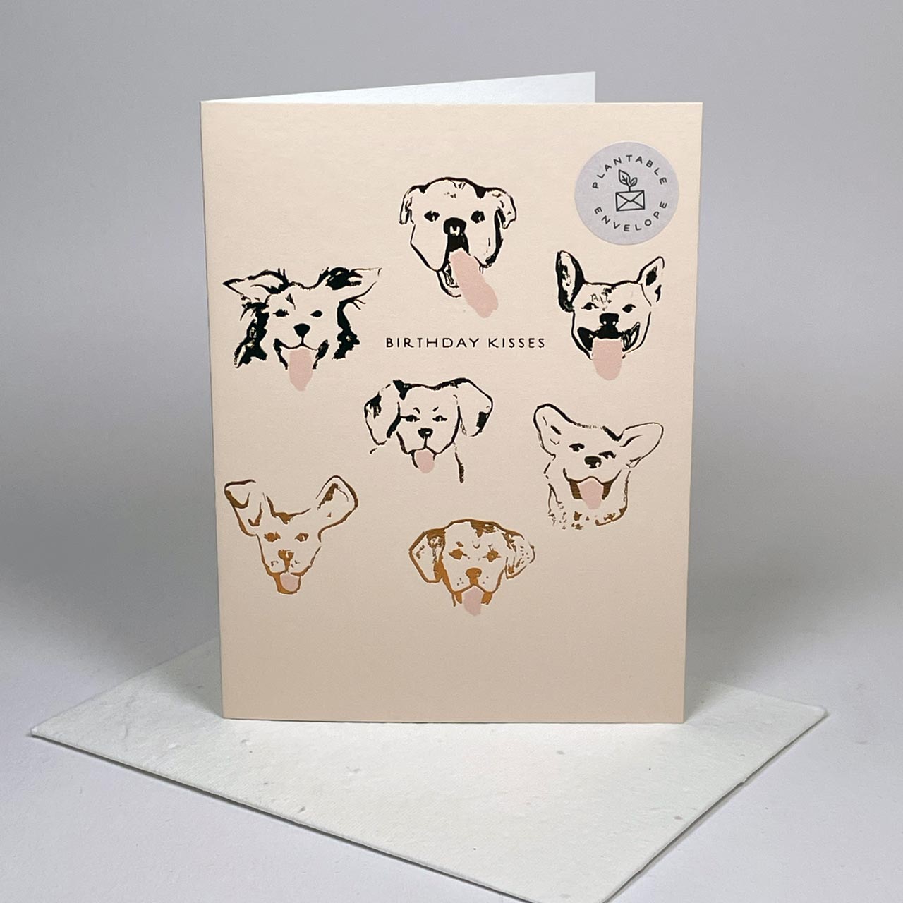 Birthday Kisses Copper Foil Card - SAMPLES SALE