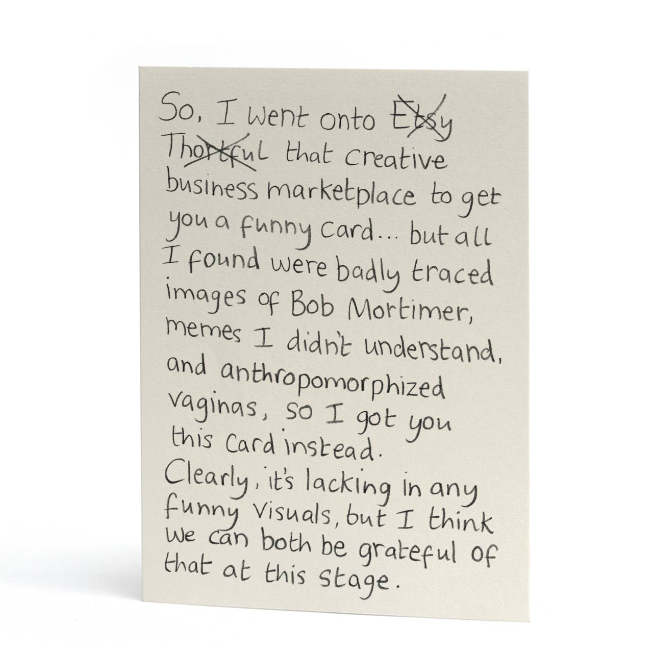 Bob Mortimer Vaginas Card