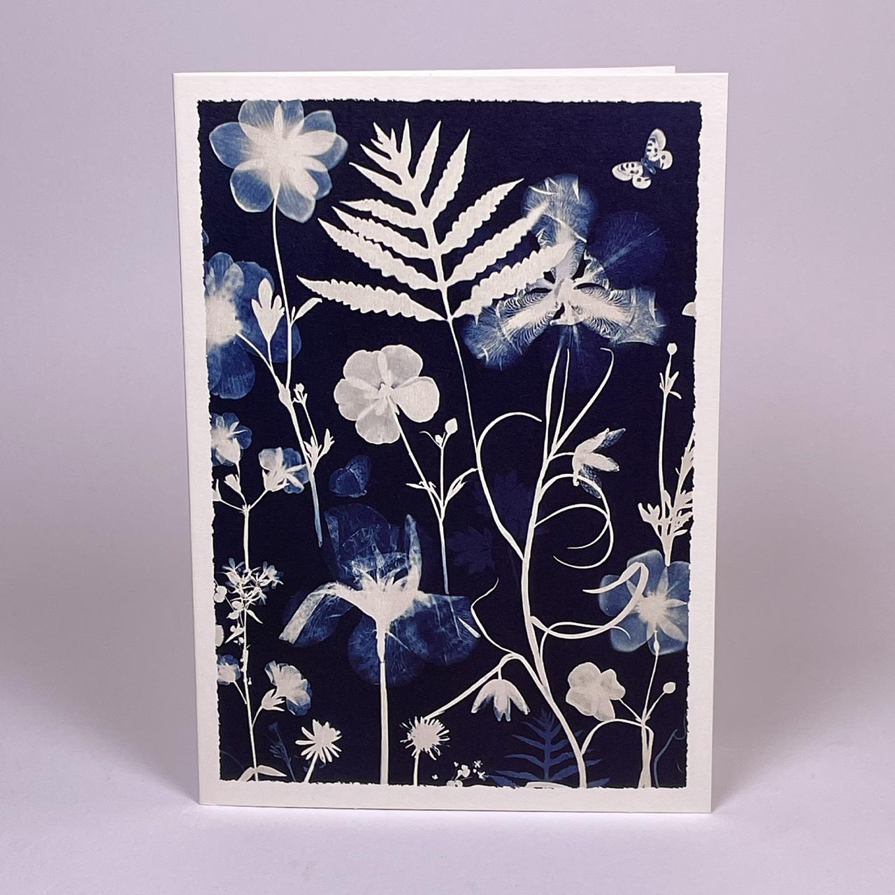 Floral Cyanotype Art Card - SAMPLES SALE