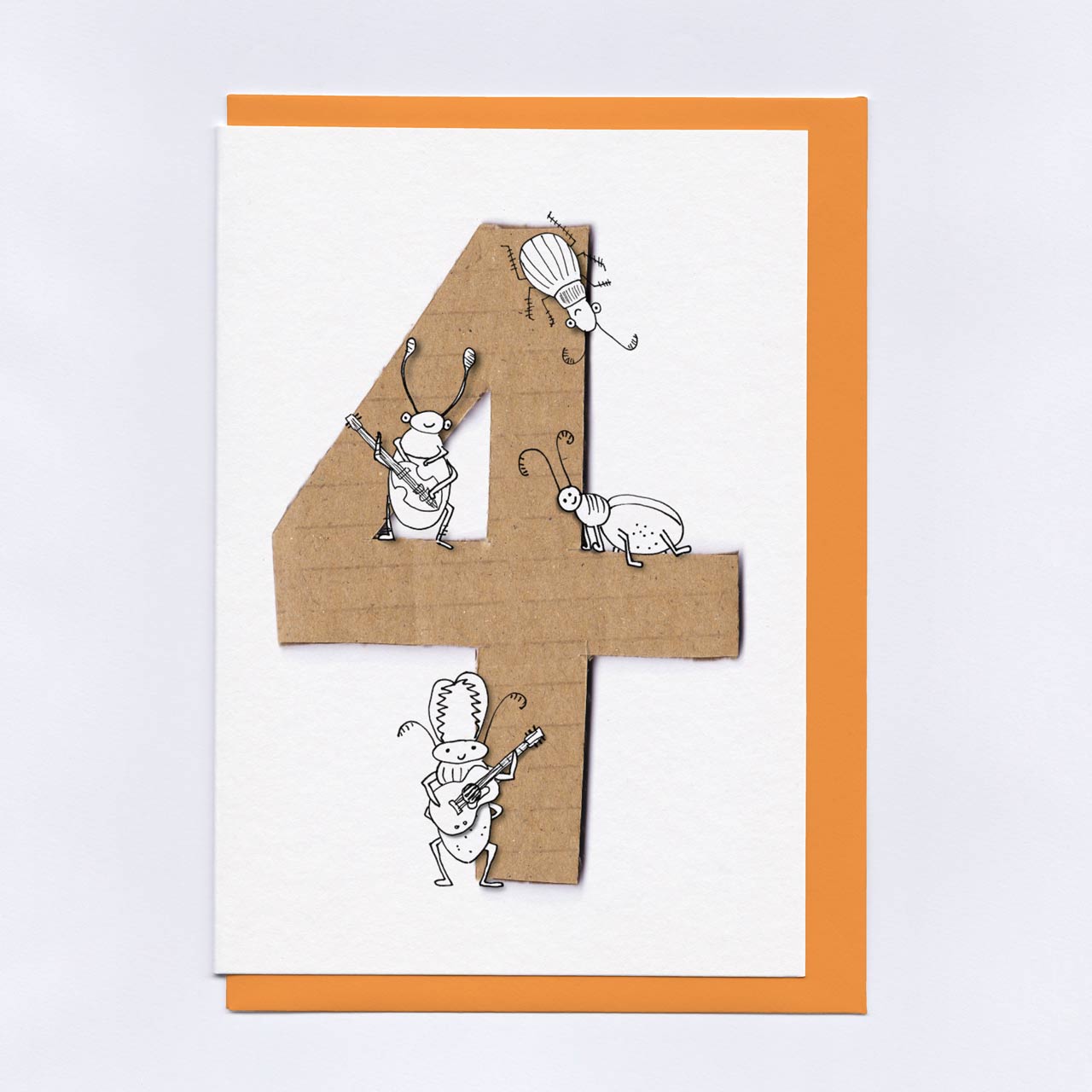 Age Four Fab 4 Birthday Card