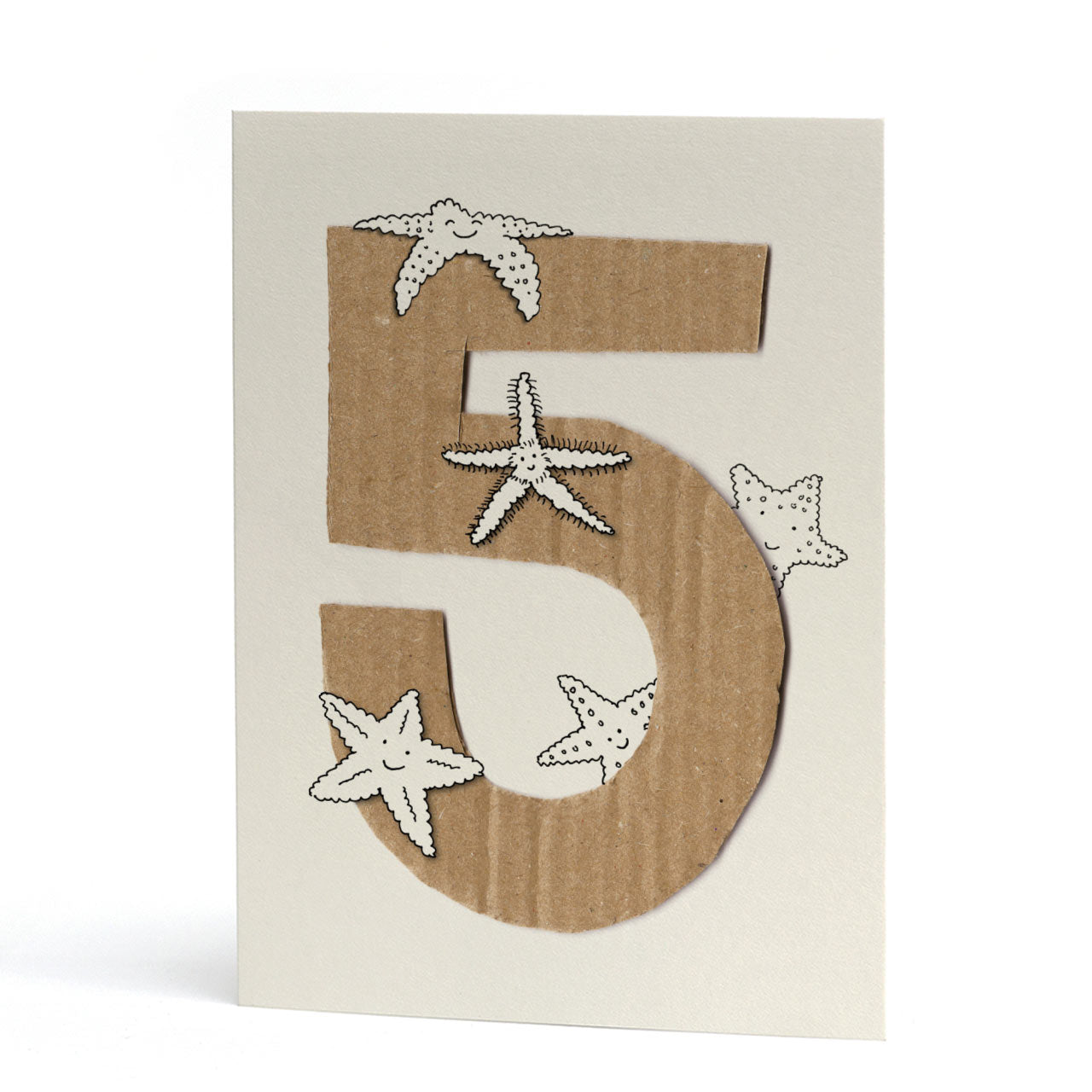 Age Five Starfish 5th Birthday Card