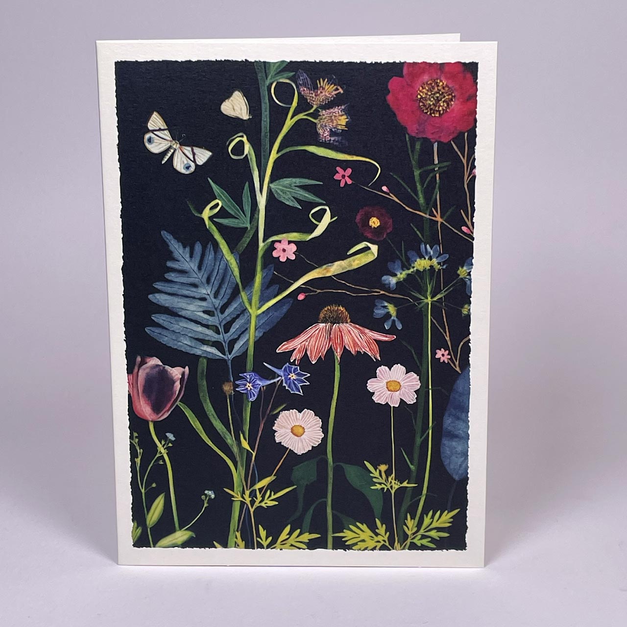 Flowers and Fern Art Card - SAMPLES SALE