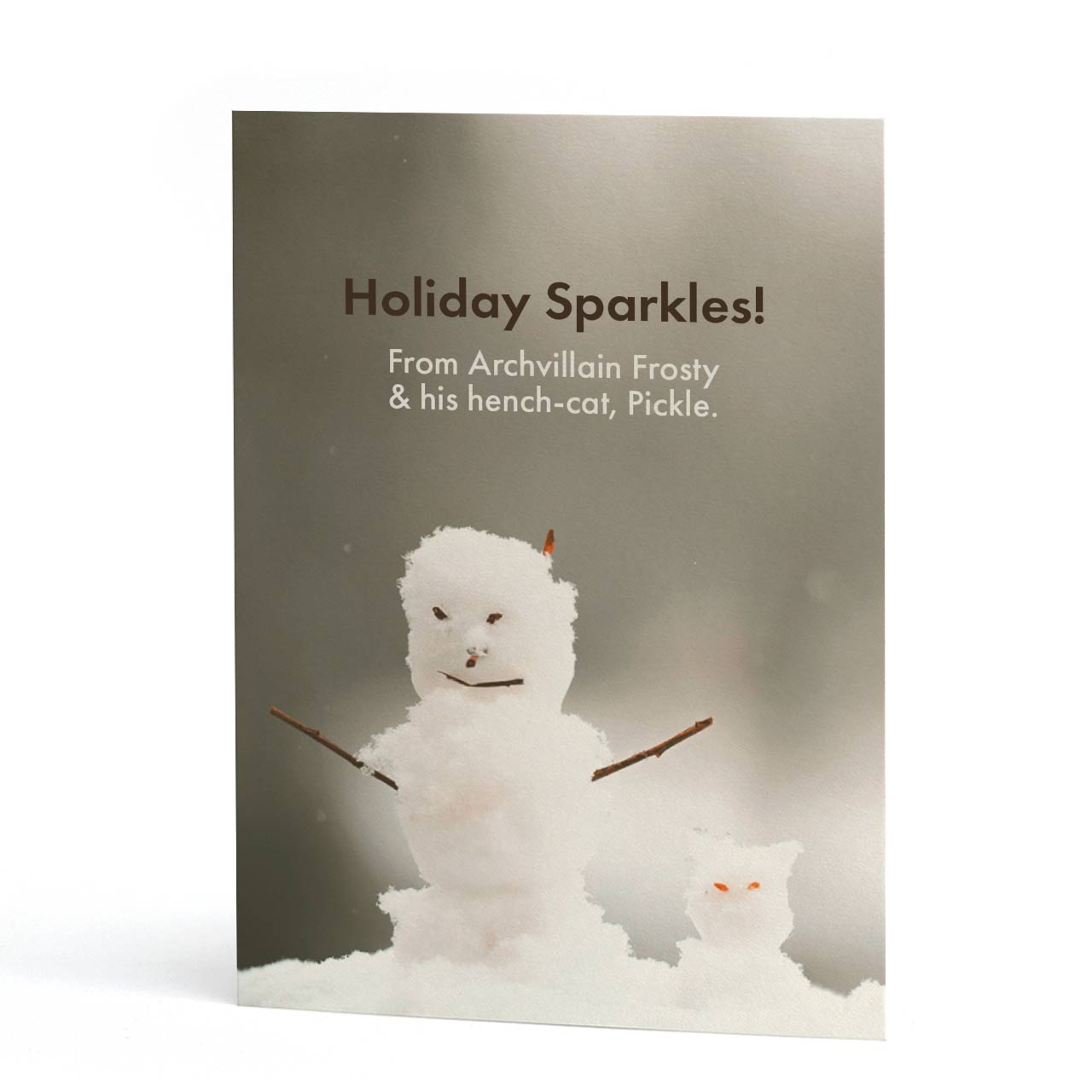 Hench Cat Pickle Christmas Card