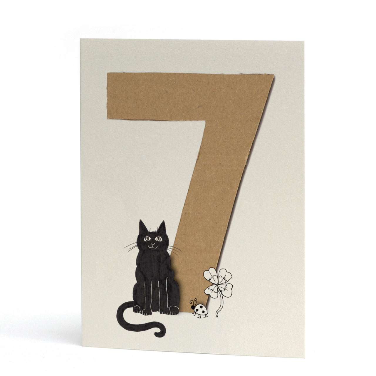 Age Seven Lucky Number 7 Birthday Card
