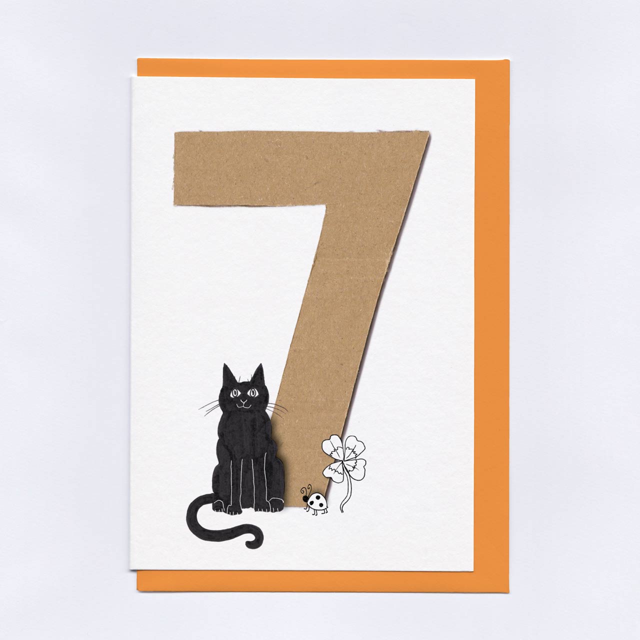 Age Seven Lucky Number 7 Birthday Card