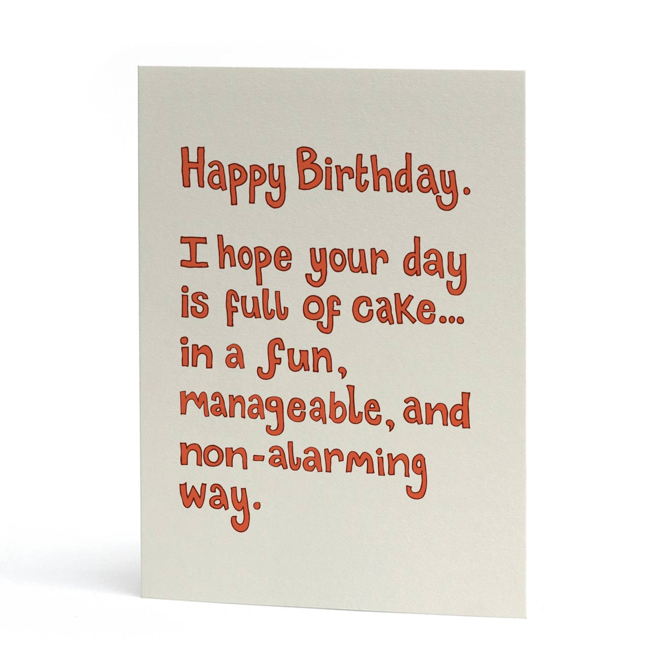 Manageable Cake Card