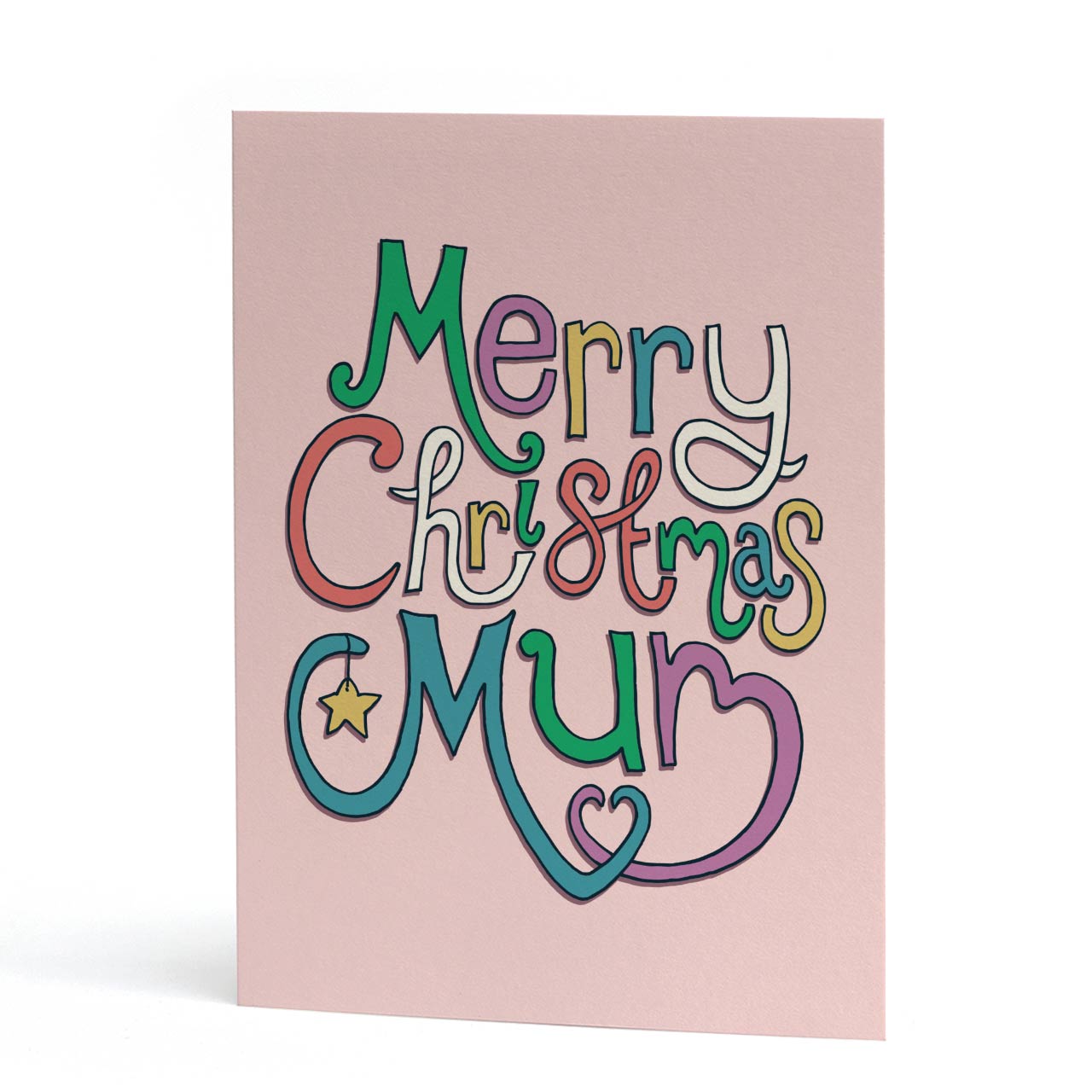 Mum Merry Christmas Multicoloured Card