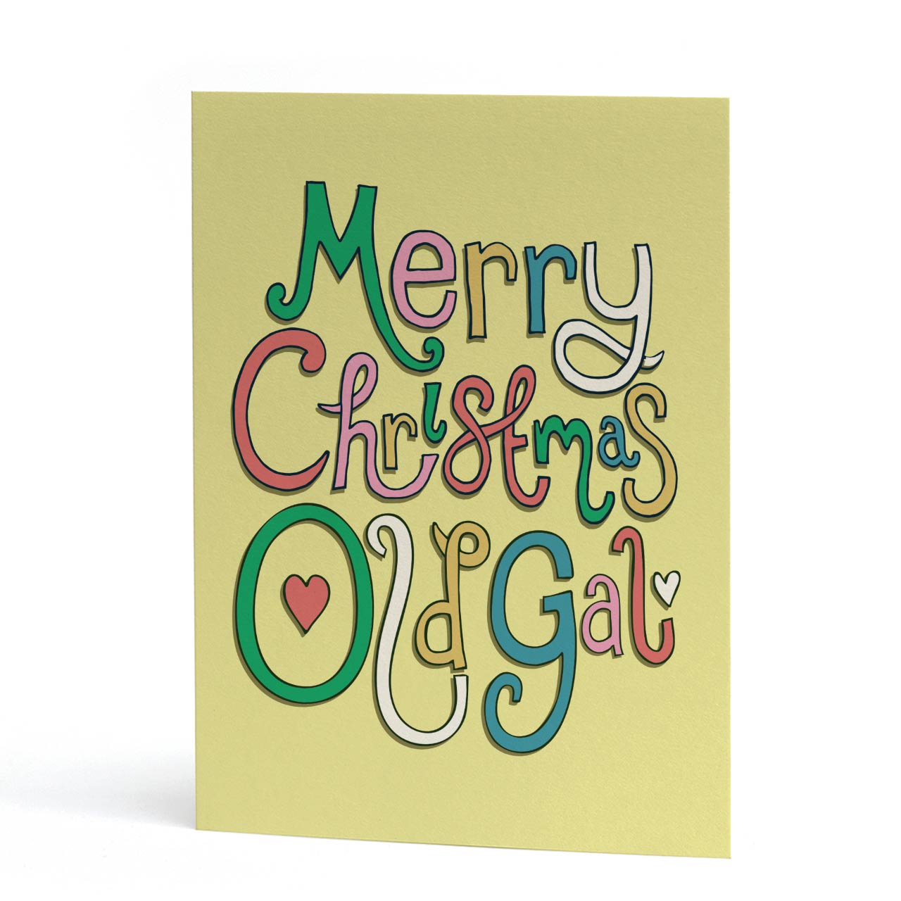 Old Gal Merry Christmas Multicoloured Card