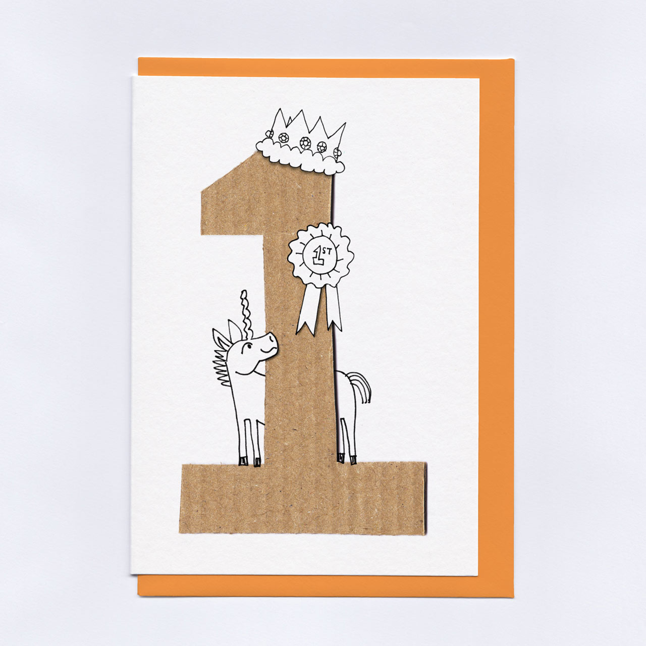 Age One Unicorn Birthday Card