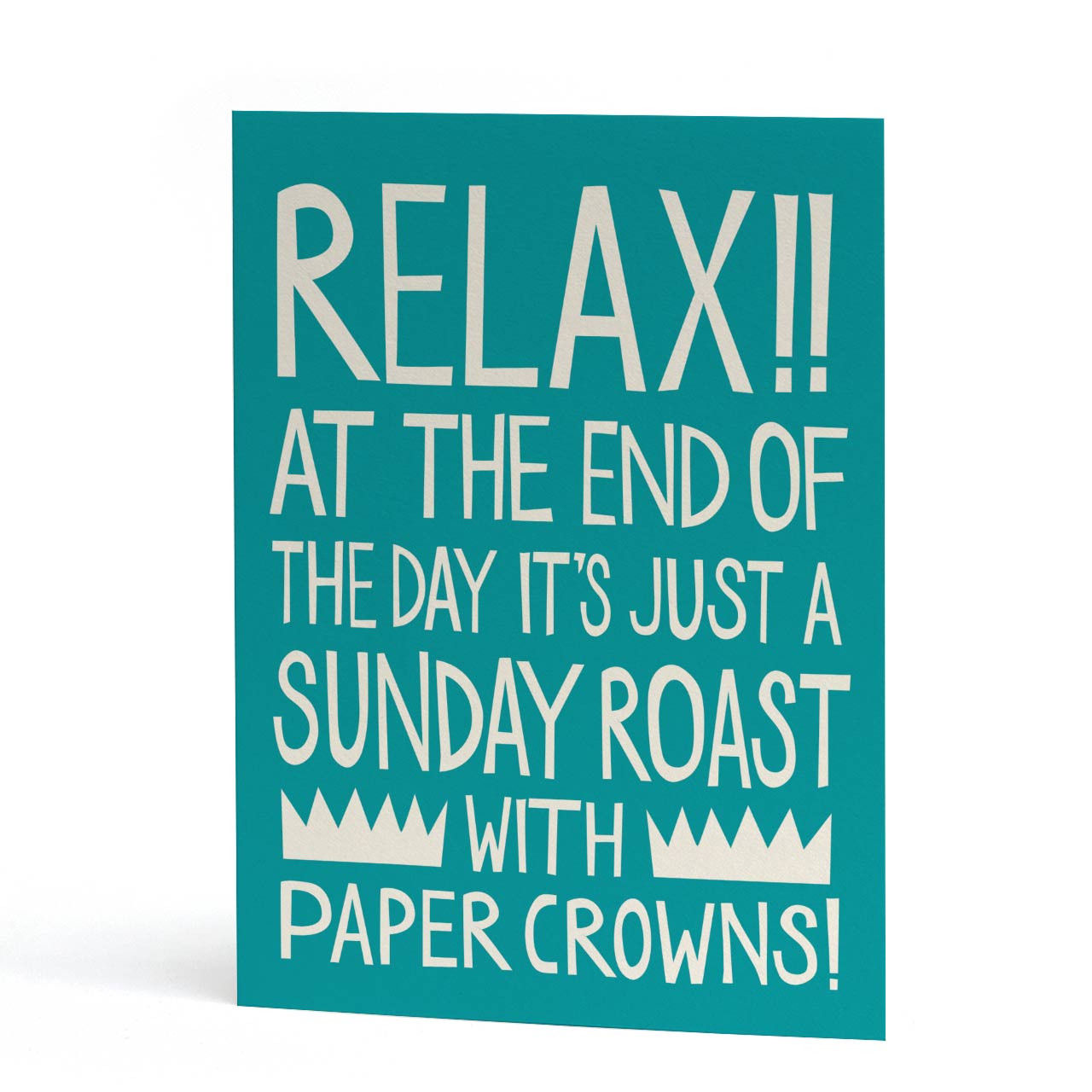 Sunday Roast with Paper Crowns Christmas Card