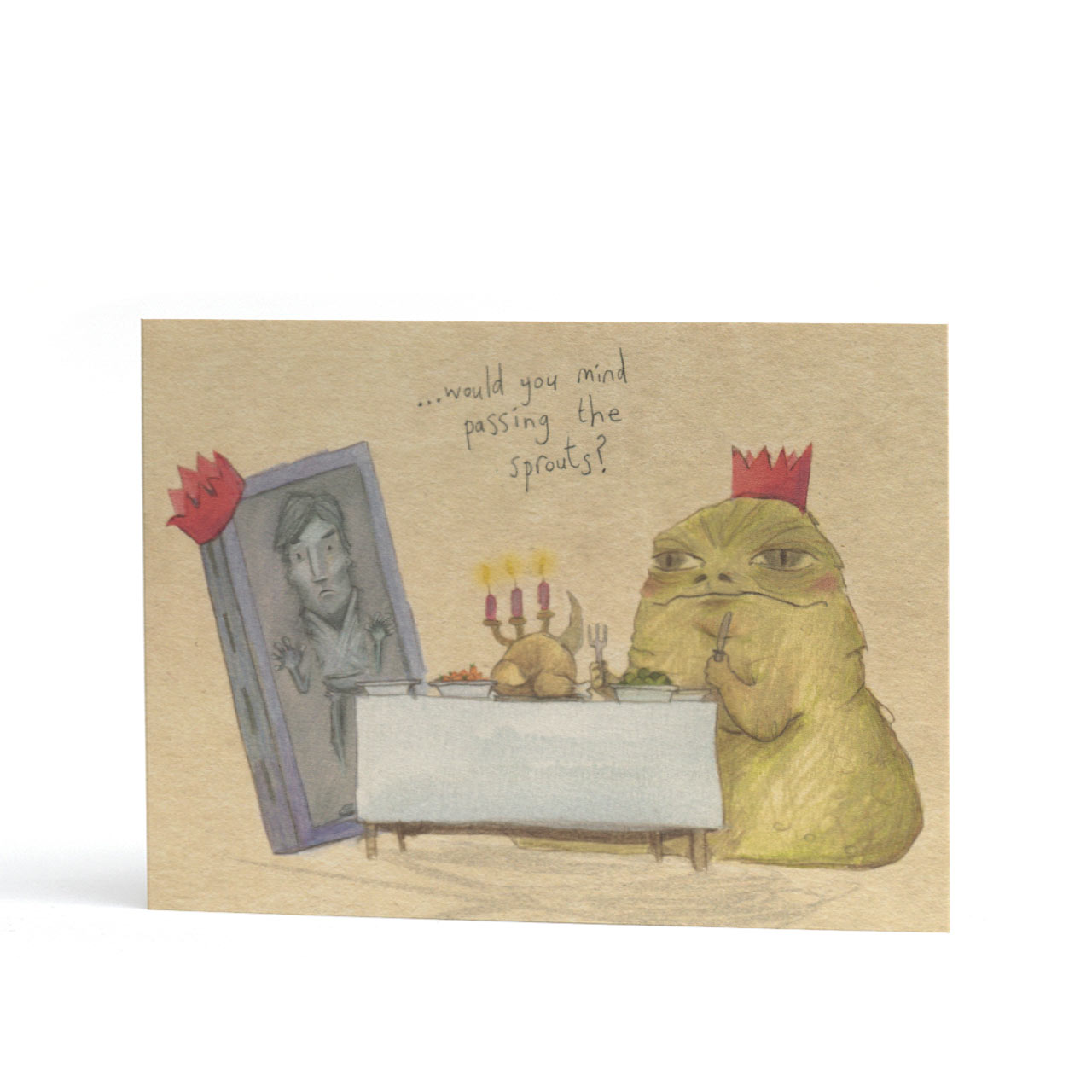 Jabba The Hut and Han Solo Christmas Card